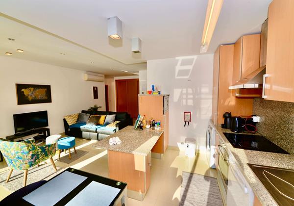 Kitchen And Lounge Area Silver Apartment Sao Martinho Do Porto