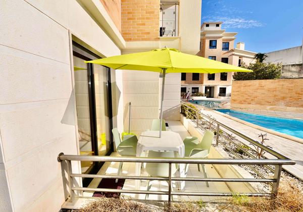 Terrace Seating For Silver Apartment In Sao Martinho