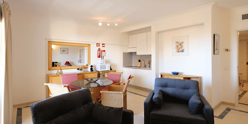 Algarve Vilamoura Holiday Apartment With Sea View Marina Mar Luz Living And Dining Room Areas 1