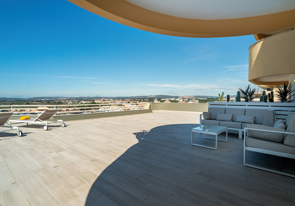 Algarve Vilamoura Luxury Holiday Apartment Marina Mar Bela Vista Outdoor Lounge And Rooftop Terrace