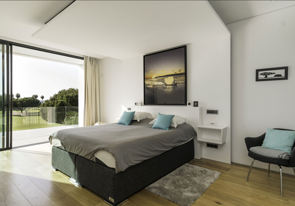 Algarve Vilamoura Luxury Holiday Villa Colinas Do Golfe 1St Floor En Suite Master Bedroom With View Over Laguna Golf Course