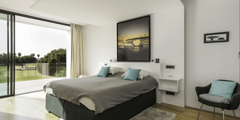 Algarve Vilamoura Luxury Holiday Villa Colinas Do Golfe 1St Floor En Suite Master Bedroom With View Over Laguna Golf Course