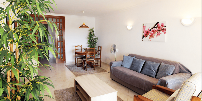 Algarve Vilamoura Holiday Apartment Varandas Do Sol Living Room With Sofa Bed Min