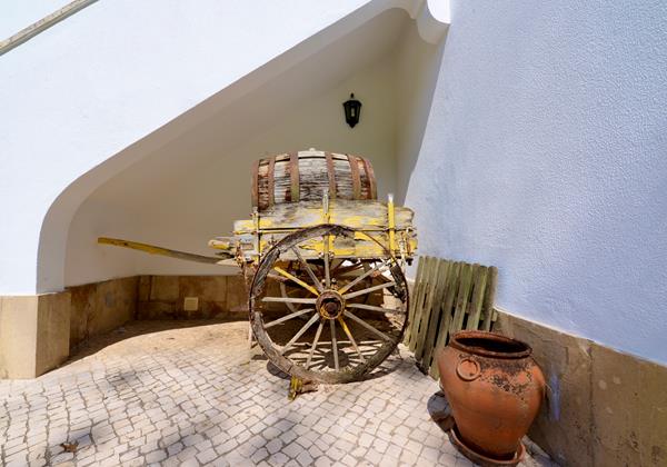 Vine Barrel And Cart At The Quinta