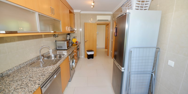Fully Equipped Kitchen Of Rental Apartment Sao Martinho Do Porto