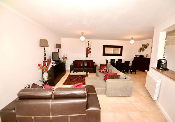 Living Area Apartment Palm Tree Silver Coast Holiday Homes
