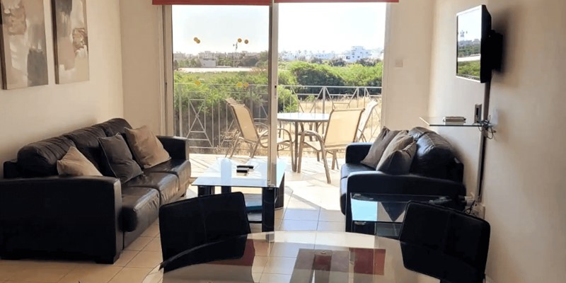 Seascape Lounge Area In Rental Home In Paralimni Cyprus