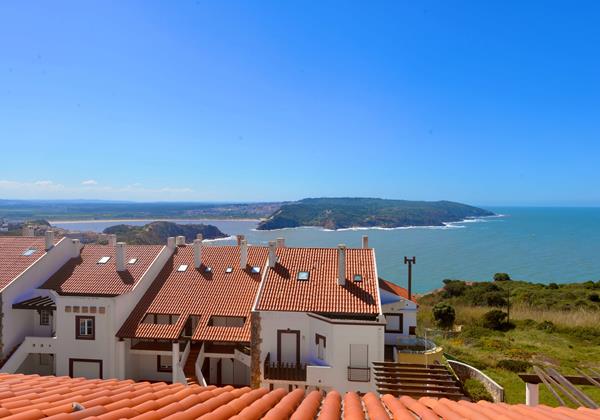 View Over The Sea From Private Terrace Holiday Apartment In Gilmafacho Sao Martinho Do Porto Portugal