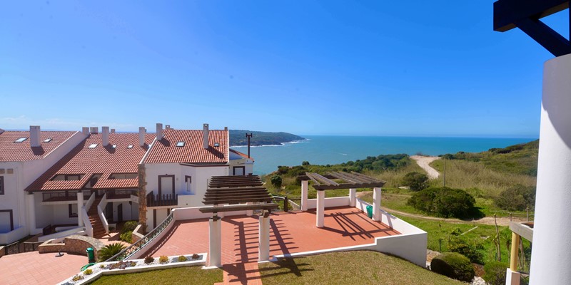 View From First Balcony Apartment In Gilmafacho Sao Martinho Do Porto Portugal