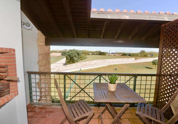 Balcony With Private BBQ And View Over The Complex Garden Apartment In Gilmafacho Sao Martinho Do Porto Portugal