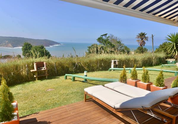 Private Sunloungers In Terrace Facing The Ocean In Beautiful Complex Holiday Rental In Sao Martinho Do Porto Portugal