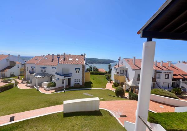 View From Balcony Of Ship Apartment For Holiday Rentals In Sao Martinho Do Porto Silver Coast Portugal