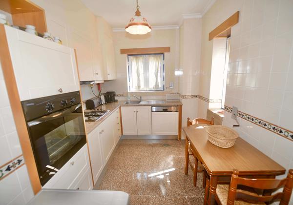 Fully Equipped Kitchen In Ship Apartment For Holiday Rentals In Sao Martinho Do Porto Silver Coast Portugal