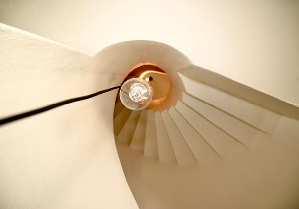 Villa Cove Spiral Stairway With Hanging Lights Vilamoura