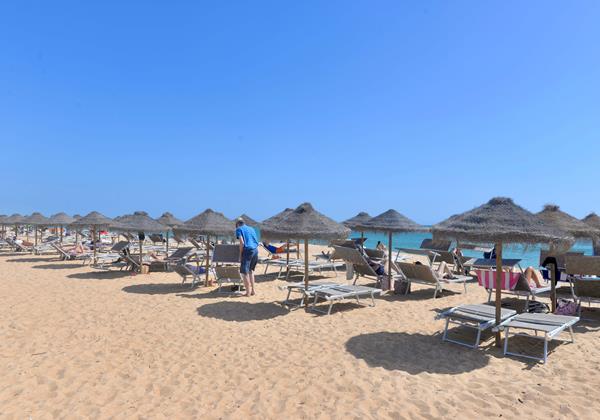 Sunbeds On The Beach In Vilamoura