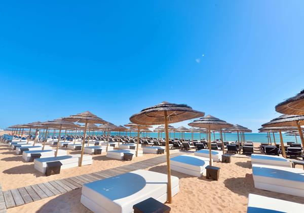 Loungers On The Beach In Vilamoura