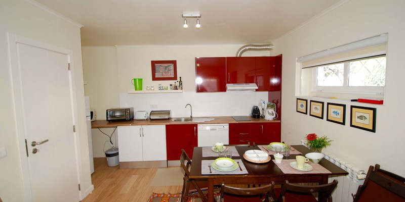 Dining And Kitchen Area In First Lounge