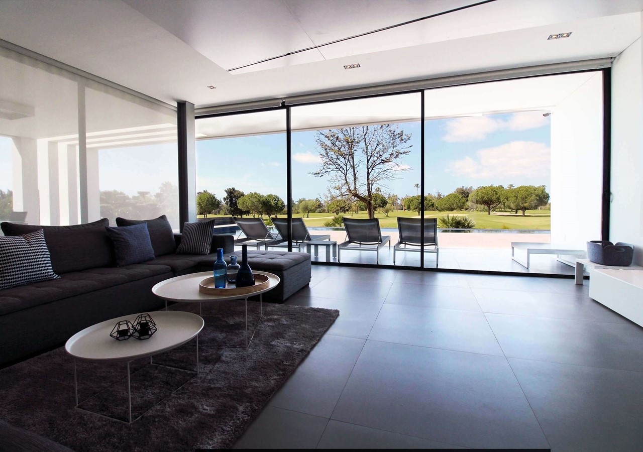 Lounge overlooking Vilamoura Golf courses