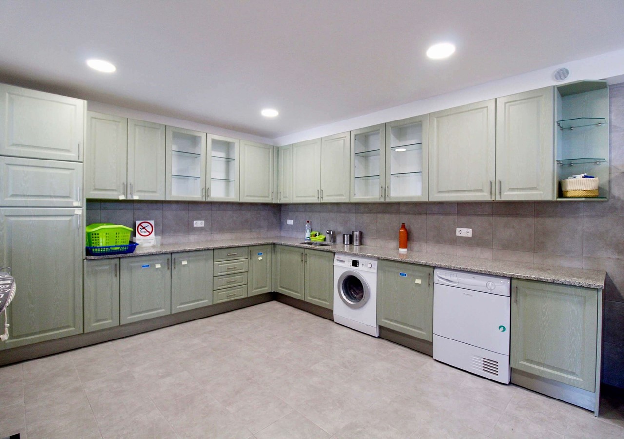 Large and well equipped laundry room in luxurious villa