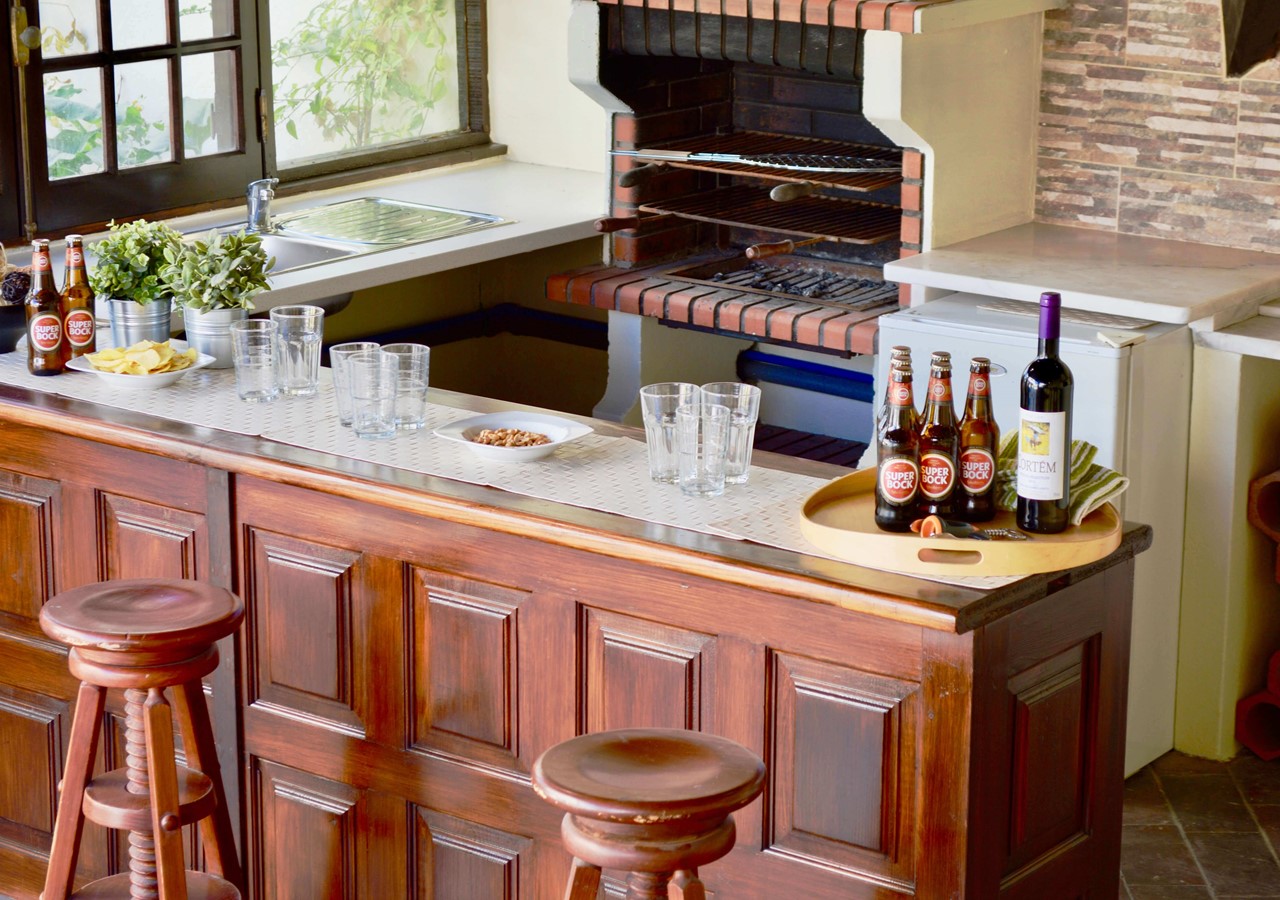Outdoor Covered Kitchen With Barbecue