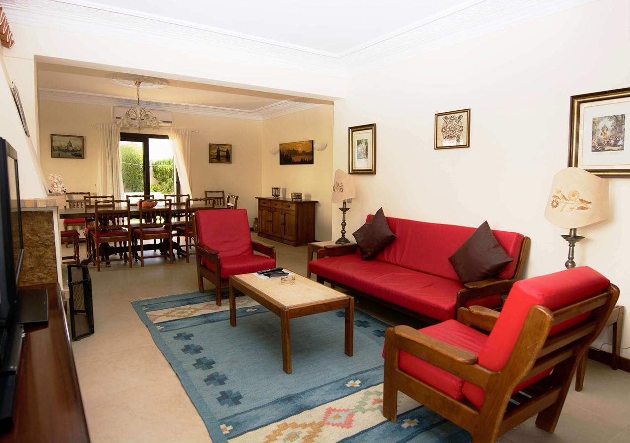 Lounge with satellite TV