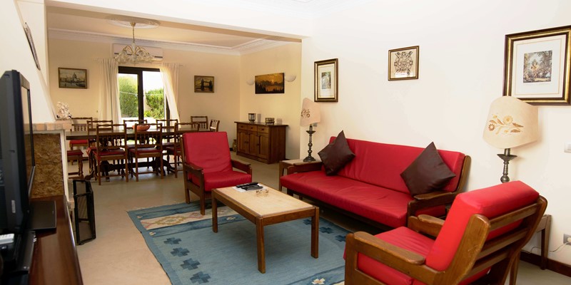 Lounge with satellite TV