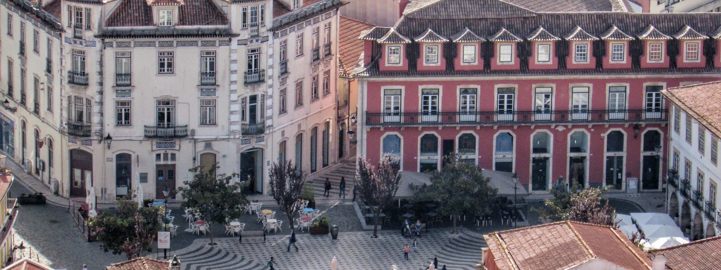 Dining Scene From Above In Rodrigues Lobo Square