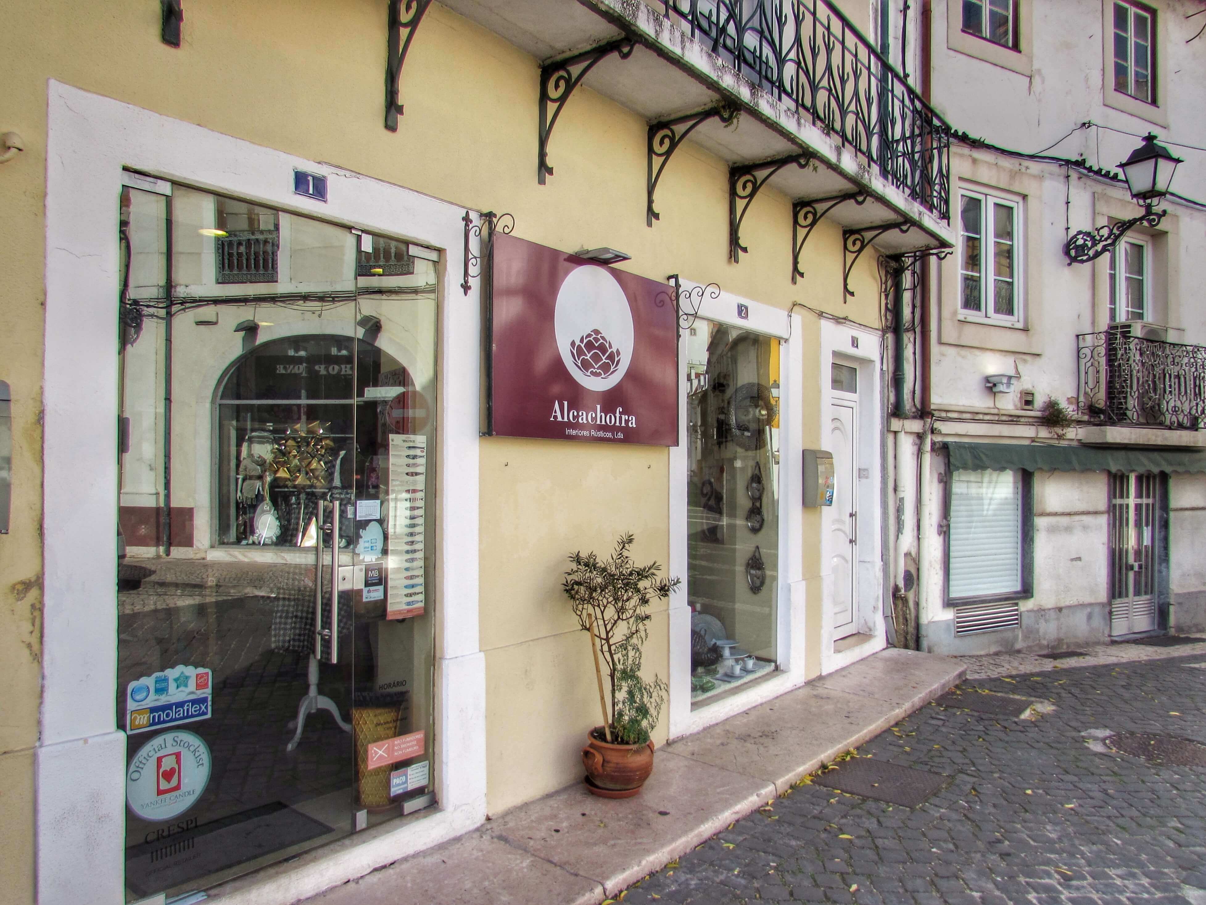 Sunny Old Quarter Shops Leiria