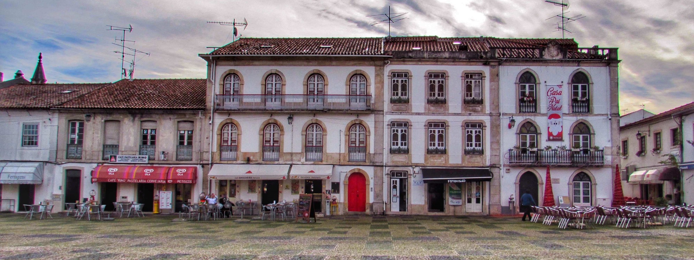 Great Square For A Drink At Sunset