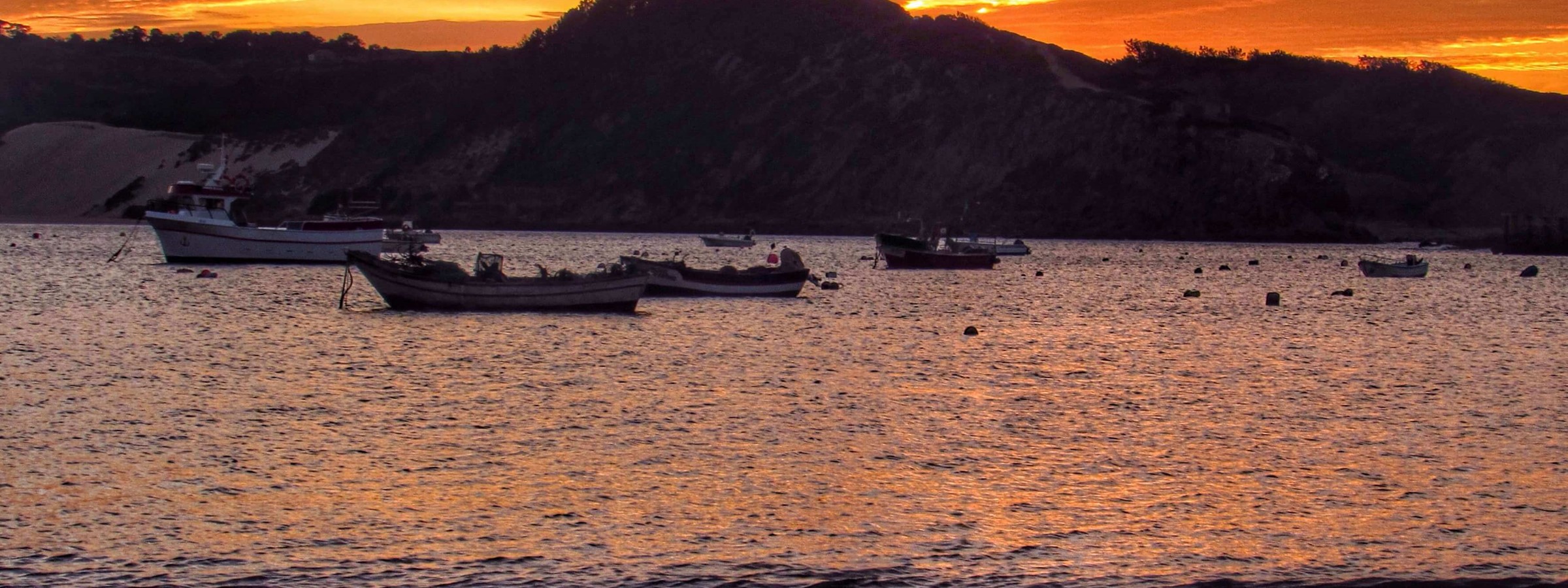 Sunset Over Sao Martinho Do Porto Bay