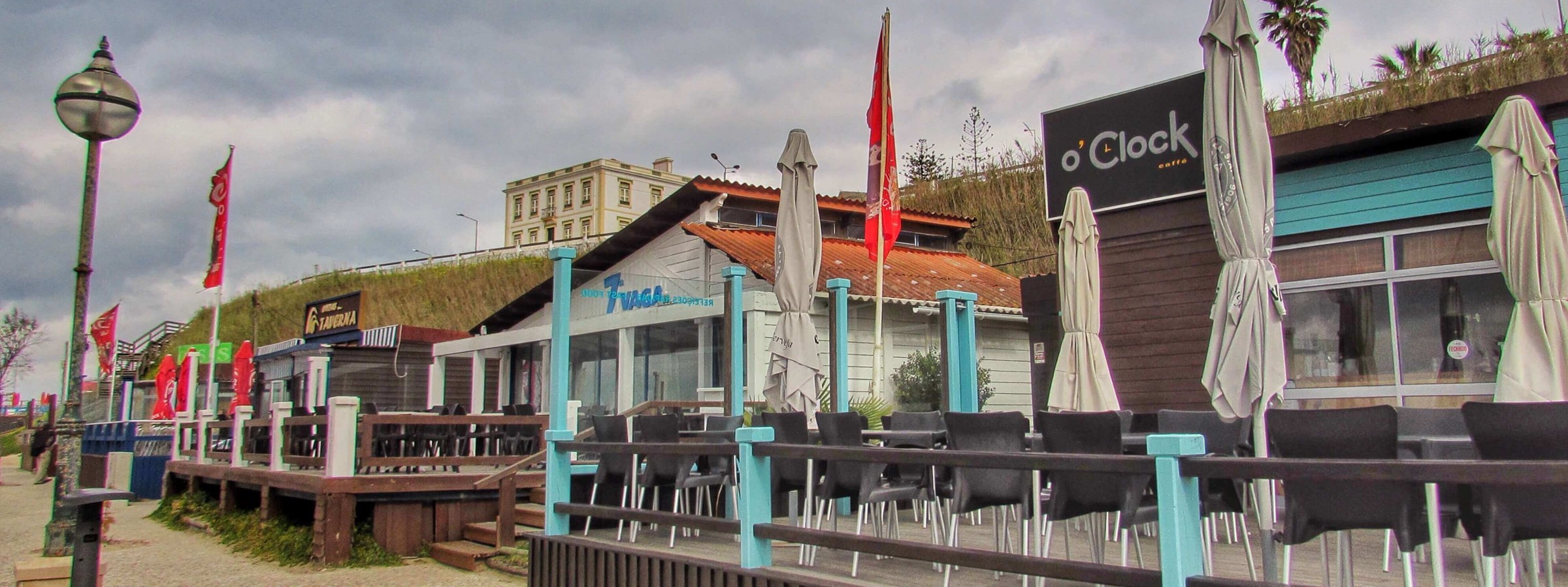 Plenty Of Bars And Restaurants On The Beach In Foz Do Arelho