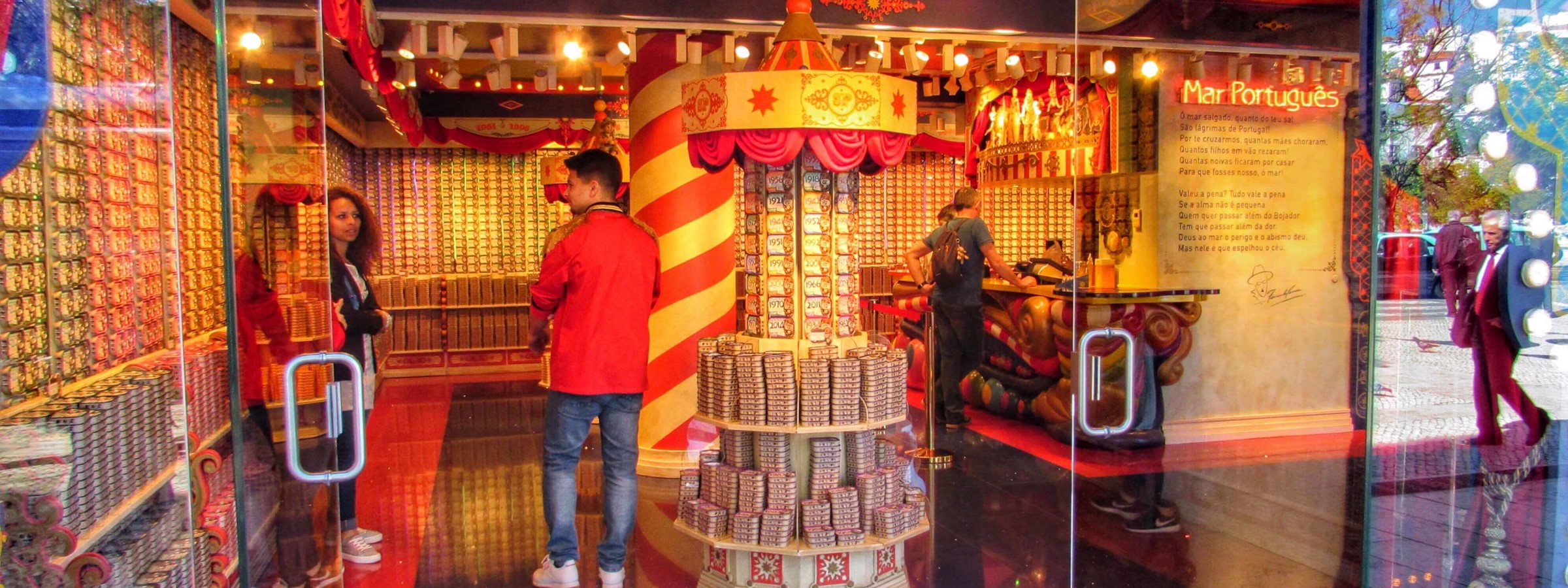 Colorful Sardine Shops Line Lisbon Lanes