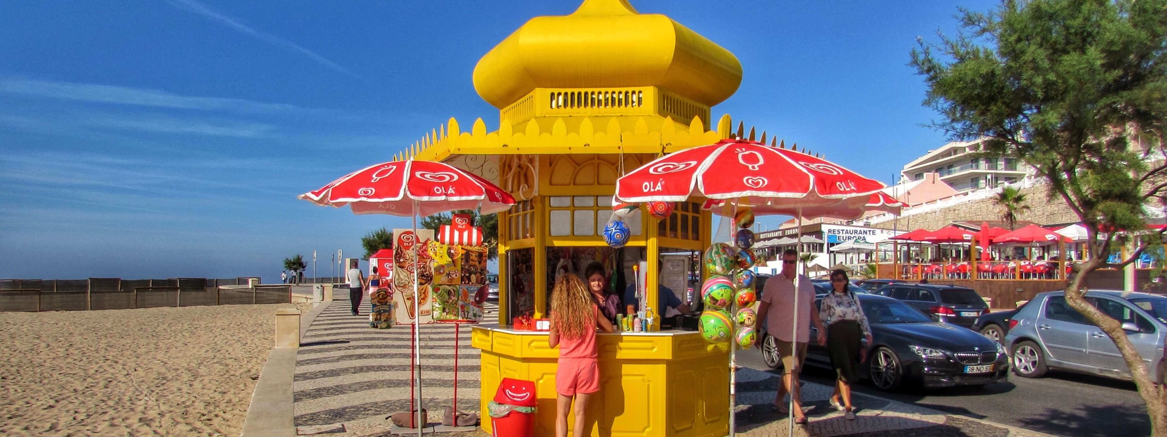 Quaint Shops On The Promenade In Foz Do Arelho