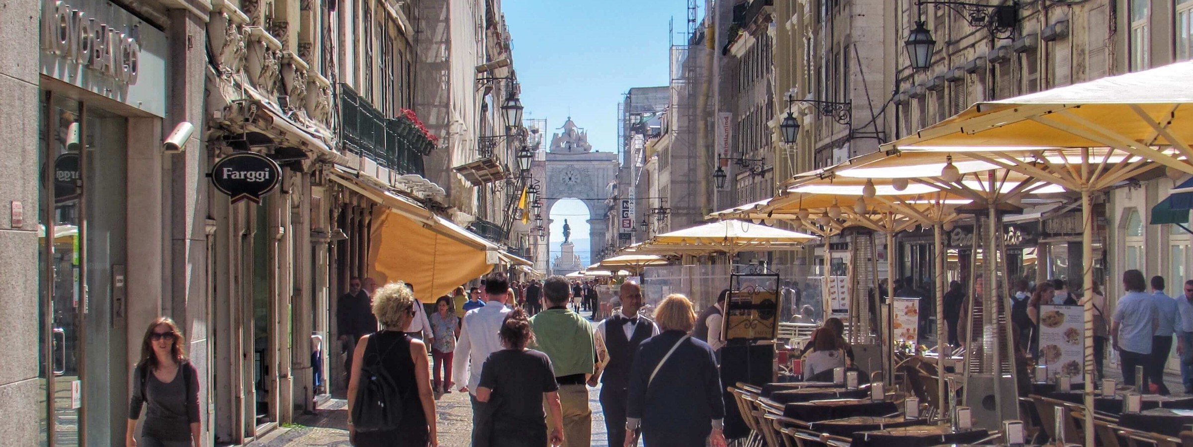 Rua Augusta Shopping Scene In Portugal