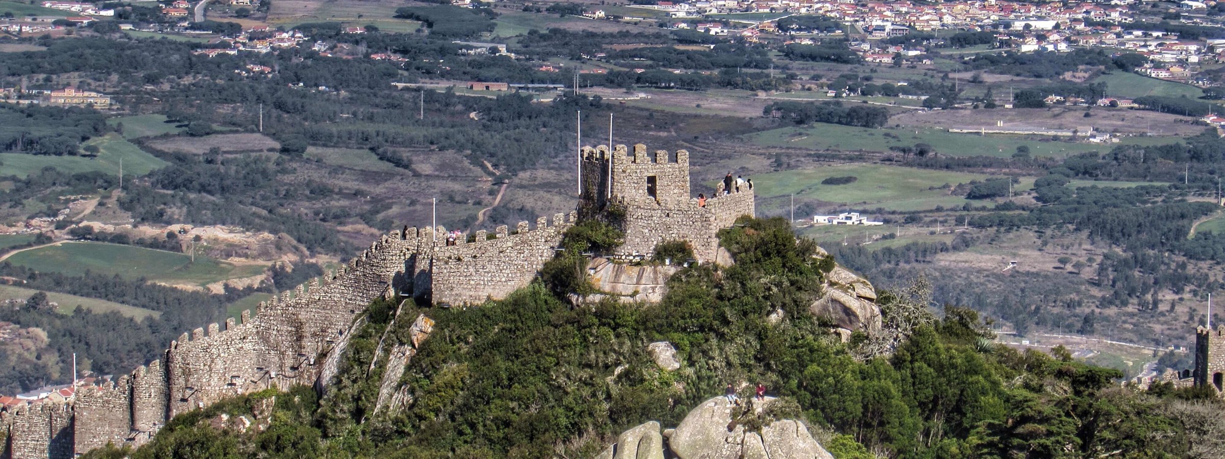 View Of Moorish Castle In Sintra From Pena Palace Terrace