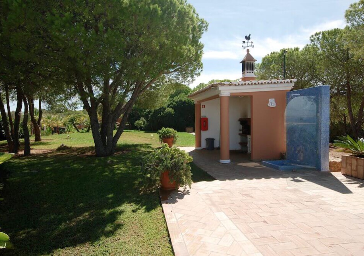 Garden area with barbecue