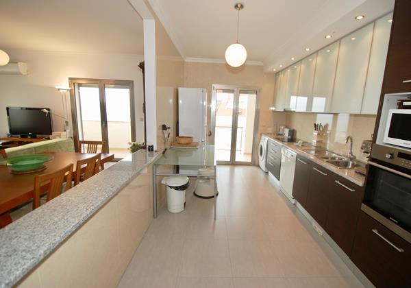 Large And Well Equipped Kitchen In Holiday Apartment In Silver Coast