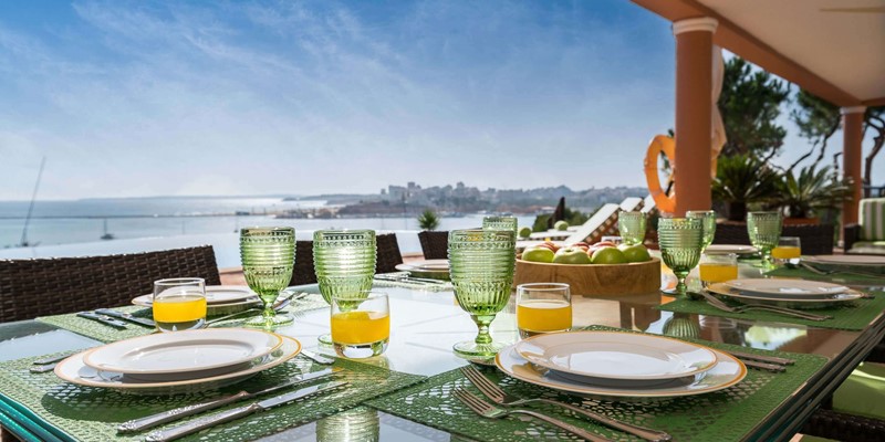 Dining Area With View Over The Pool