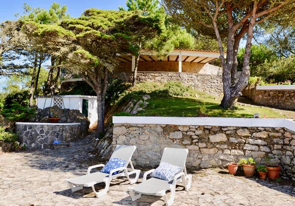 Sun Loungers In Private Outdoor Area